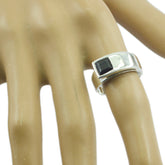 Cecilia Sophisticated Black Solitaire Ring